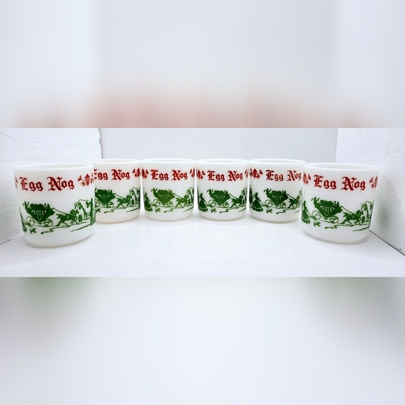Vintage Hazel Atlas Tom and Jerry Egg Nog Bowl and 6 Cup Set - Picture 7 of 10